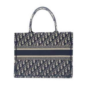 Alternative view of Christian Dior Blue Oblique Embroidered Canvas Book Tote