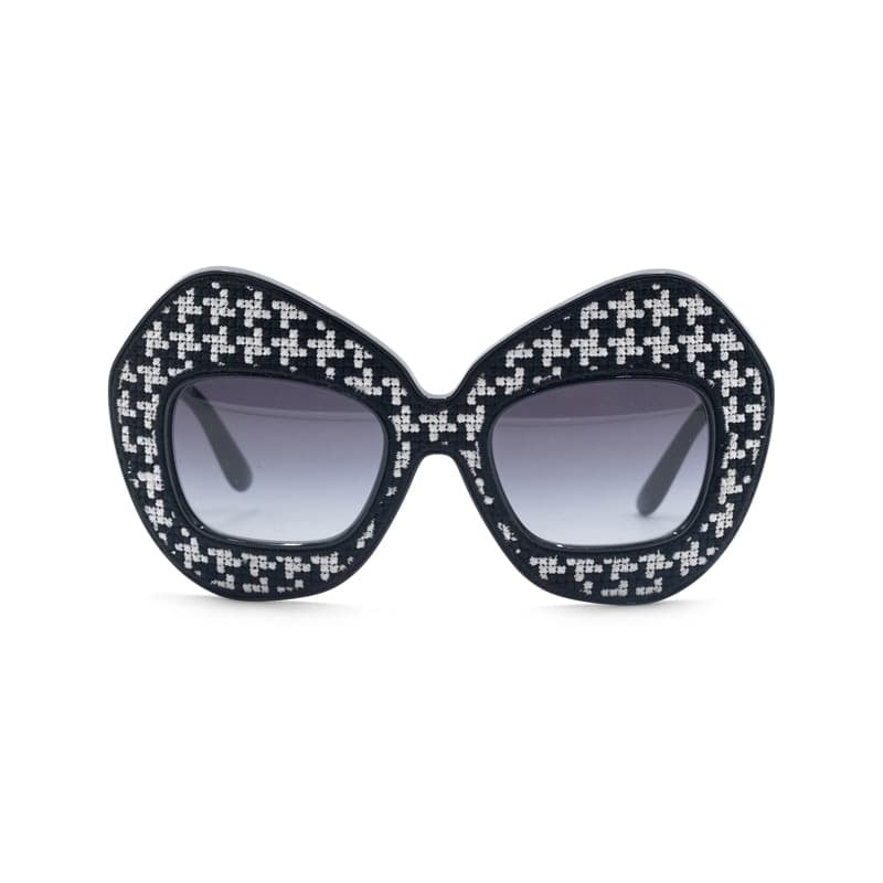 Dolce & Gabbana DG6108S Houndstooth Print Oversized Sunglasses