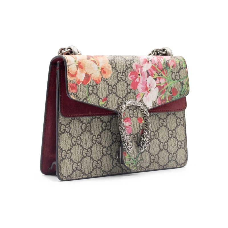 Gucci Beige/Pink GG Blooms Coated Canvas Mini Dionysus Bag - Image 3