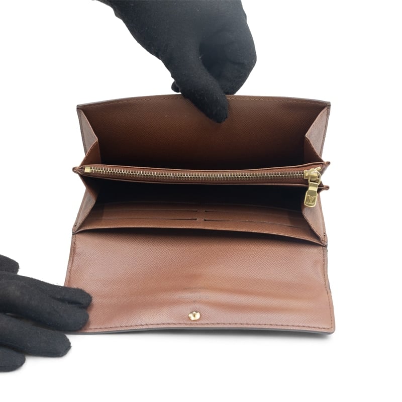 Louis Vuitton Brown Monogram Long Flap Wallet - Image 5