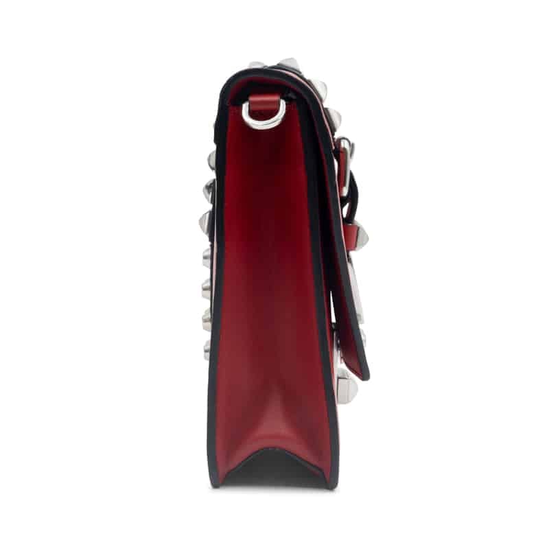 Prada Calf/Saffiano Studded Elektra Crossbody Bag - Image 4