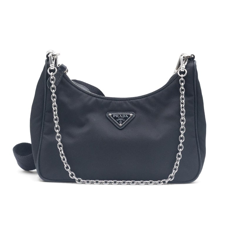 Prada Re-Edition 2005 Black Nylon Shoulder Bag - Image 6