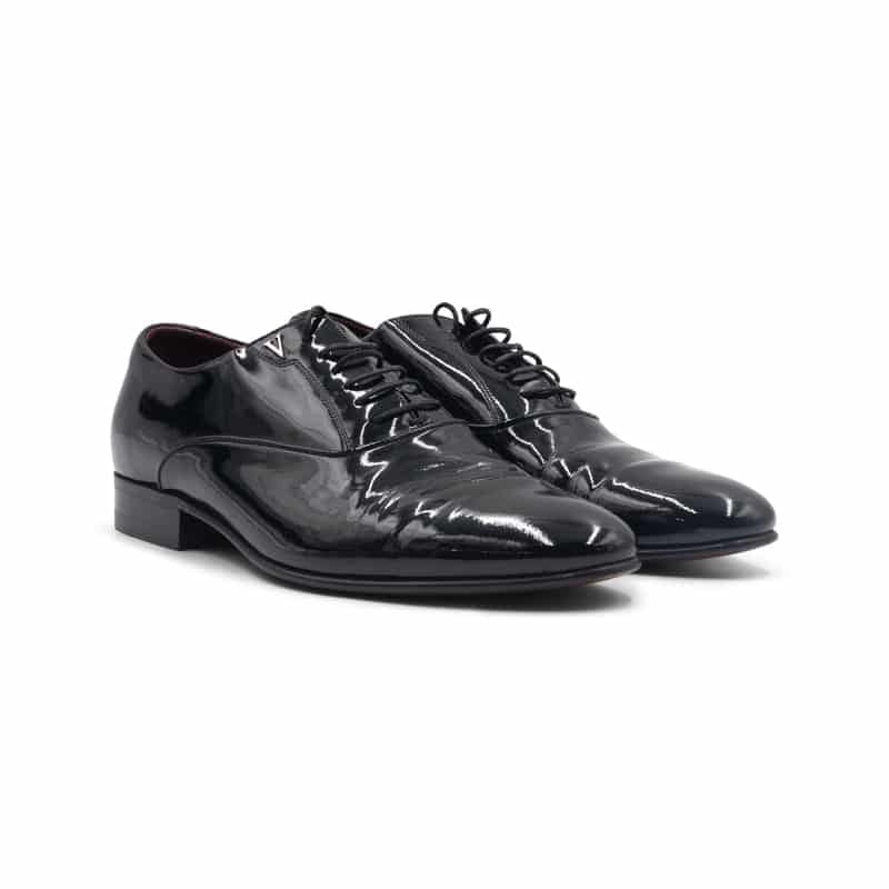 Valentino Black Patent Leather Oxfords