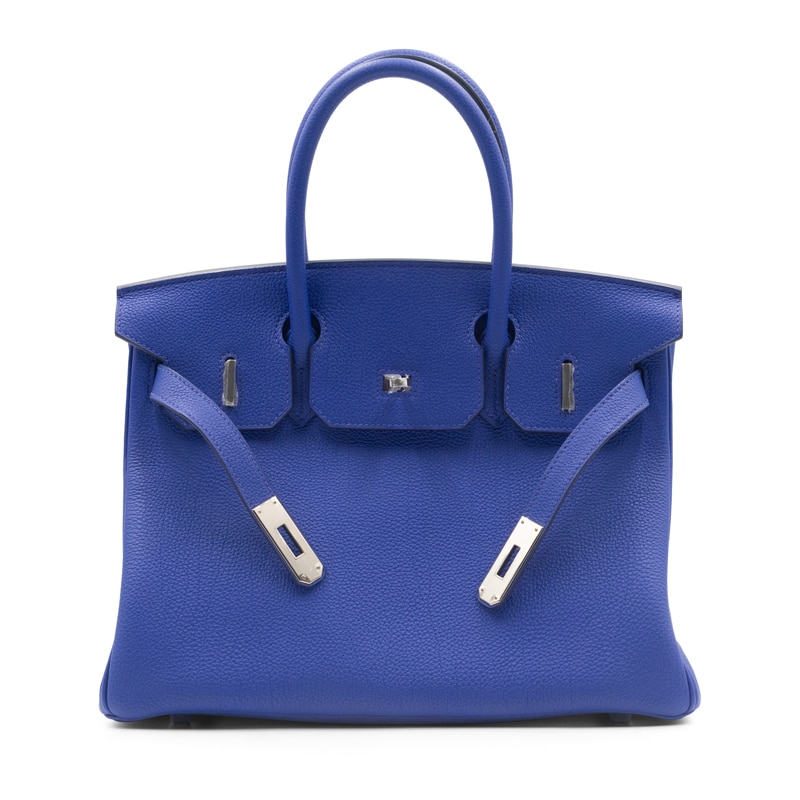 Hermes Electric Blue Togo Leather Palladium Hardware Birkin 30 - Image 2