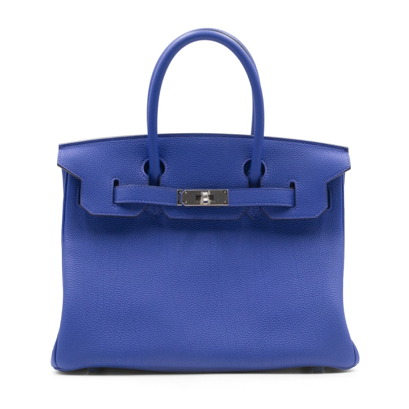 Hermes Electric Blue Togo Leather Palladium Hardware Birkin 30