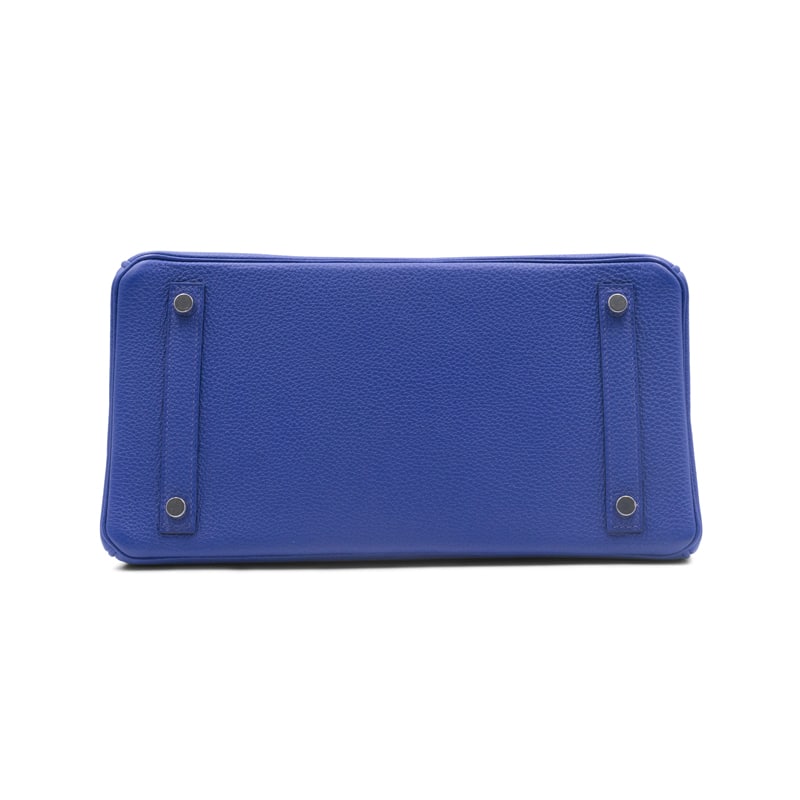 Hermes Electric Blue Togo Leather Palladium Hardware Birkin 30 - Image 6