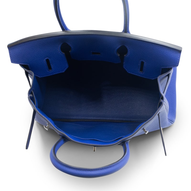 Hermes Electric Blue Togo Leather Palladium Hardware Birkin 30 - Image 8