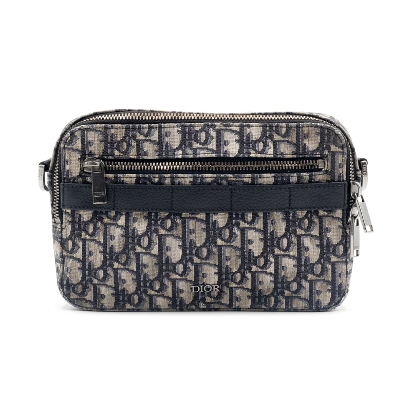 Dior Beige/Black Jacquard Oblique Canvas Safari Messenger Bag