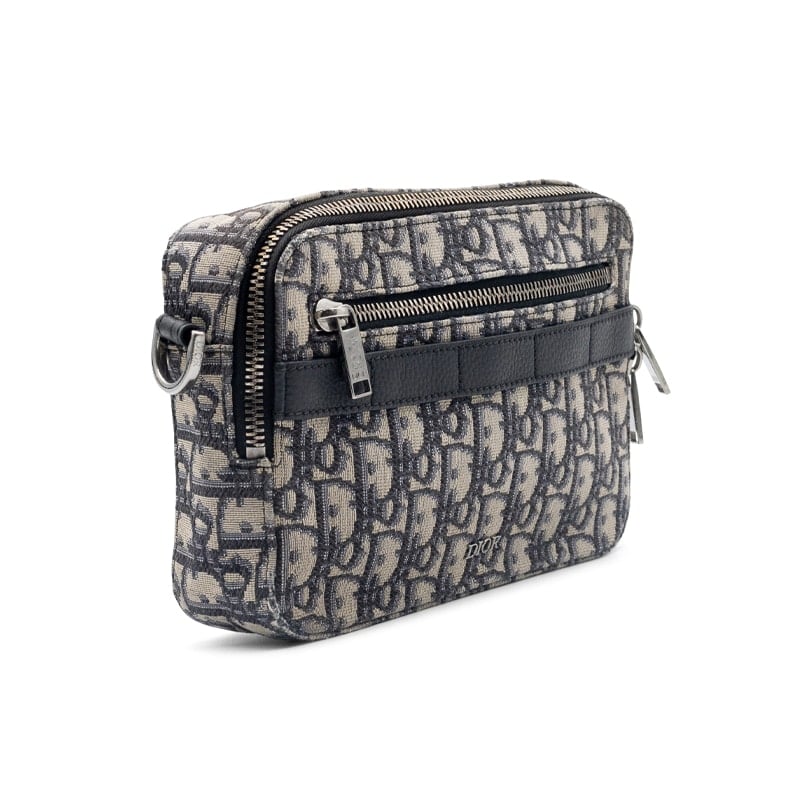 Dior Beige/Black Jacquard Oblique Canvas Safari Messenger Bag - Image 3