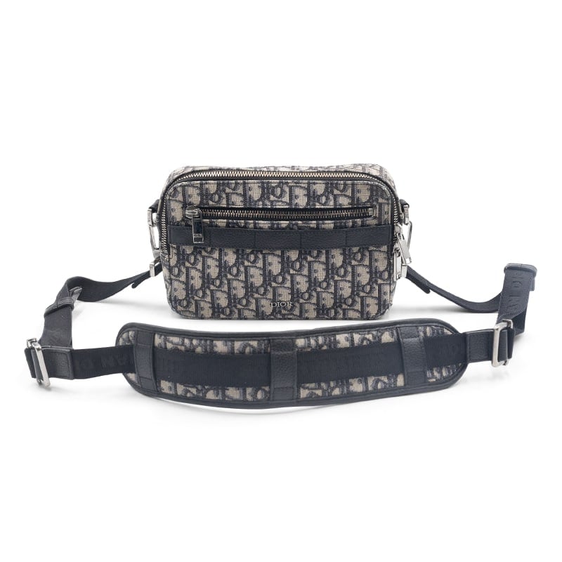 Dior Beige/Black Jacquard Oblique Canvas Safari Messenger Bag - Image 6