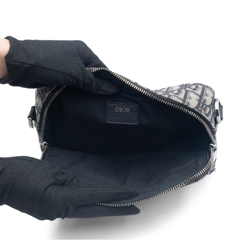 Dior Beige/Black Jacquard Oblique Canvas Safari Messenger Bag - Image 7