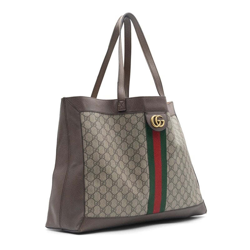 Gucci Beige/Brown GG Supreme Ophidia Tote Bag & Pouch - Image 4