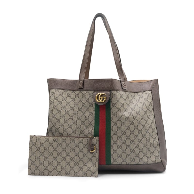 Gucci Beige/Brown GG Supreme Ophidia Tote Bag & Pouch - Image 2
