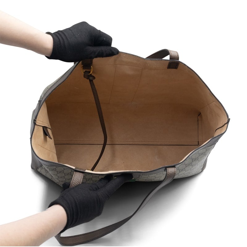 Gucci Beige/Brown GG Supreme Ophidia Tote Bag & Pouch - Image 7