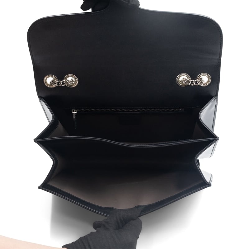 Gucci Black Patent Leather GG Interlocking Shoulder Bag - Image 6