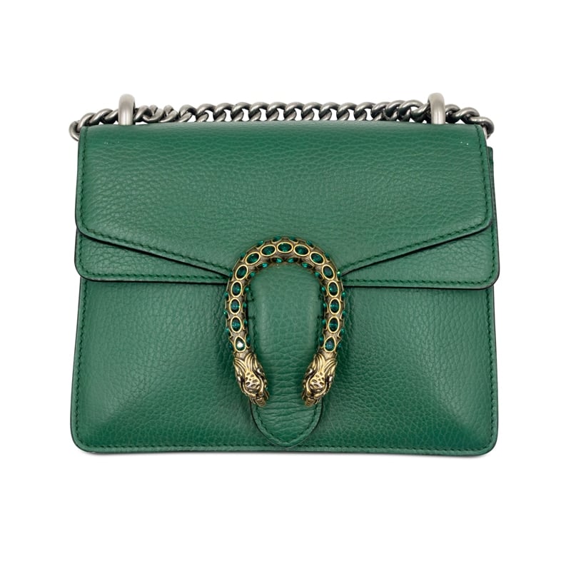 Gucci Emerald Calfskin Mini Dionysus Shoulder Bag