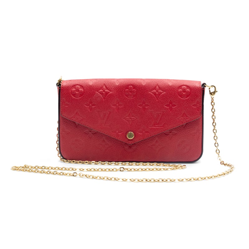 Louis Vuitton Rouge Monogram Empreinte Leather Pochette Felicie - Image 9