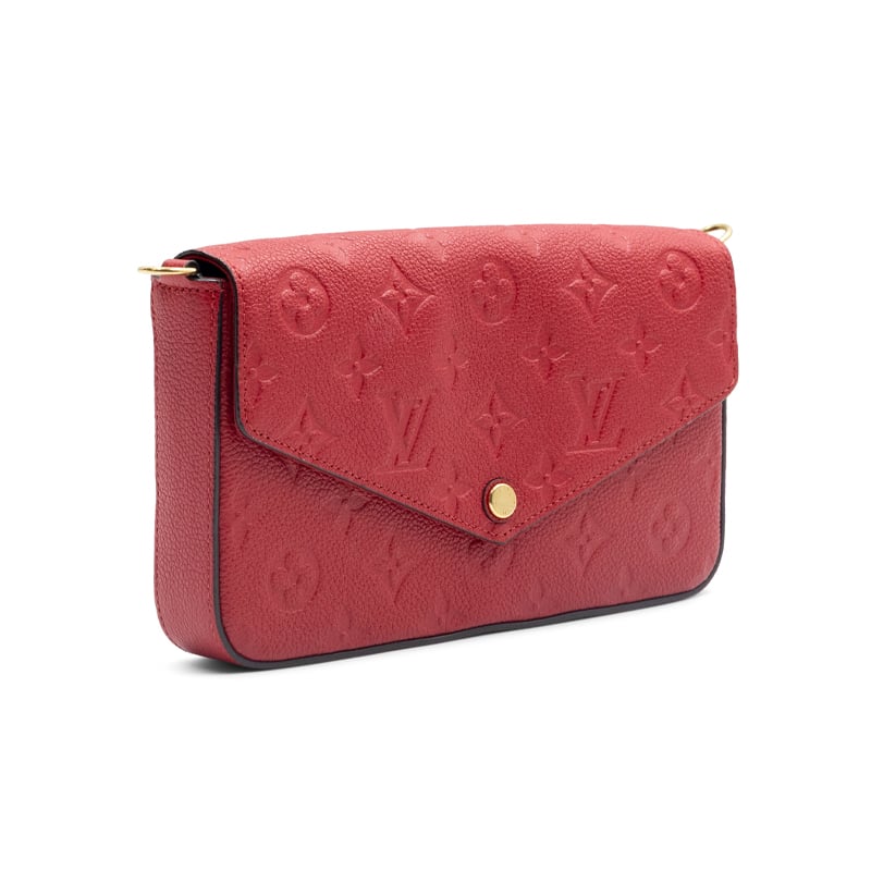 Louis Vuitton Rouge Monogram Empreinte Leather Pochette Felicie - Image 5
