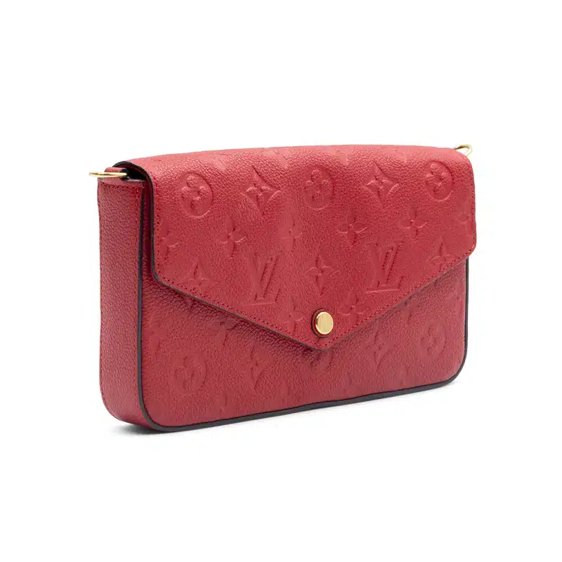 Louis Vuitton Rouge Monogram Empreinte Leather Pochette Felicie - Image 5