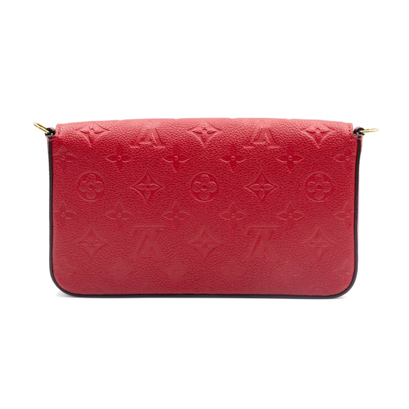 Louis Vuitton Rouge Monogram Empreinte Leather Pochette Felicie - Image 4