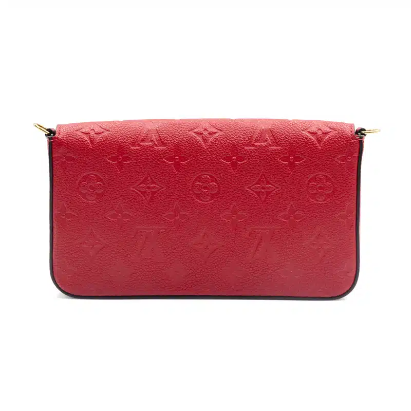 Louis Vuitton Rouge Monogram Empreinte Leather Pochette Felicie - Image 4