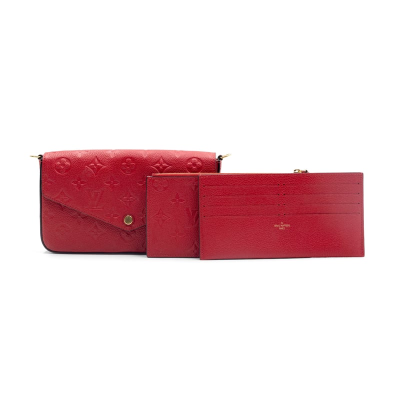 Louis Vuitton Rouge Monogram Empreinte Leather Pochette Felicie - Image 2