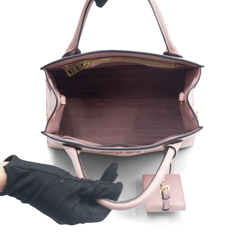 Prada Old Rose Saffiano Leather Medium Monochrome Tote - Image 6