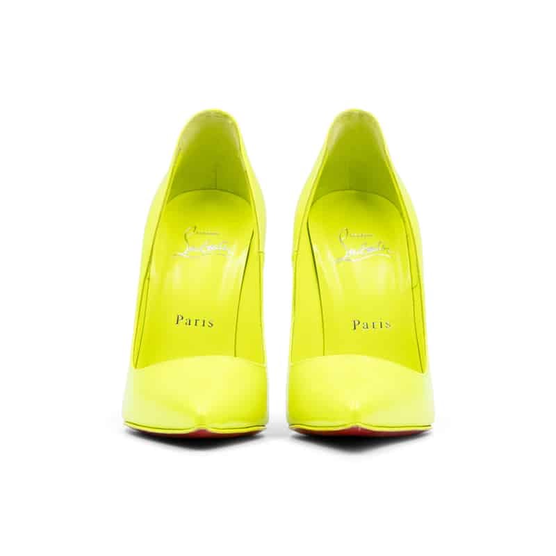Christian Louboutin Patent Pearl Fluo Yellow So Kate - Image 4