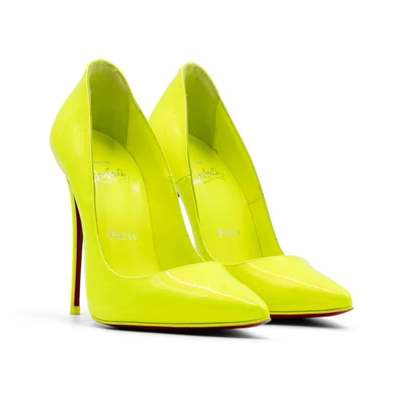Christian Louboutin Patent Pearl Fluo Yellow So Kate