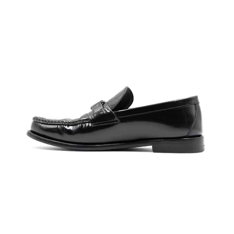 Louis Vuitton Black Leather Monogram Major Loafers - Image 3