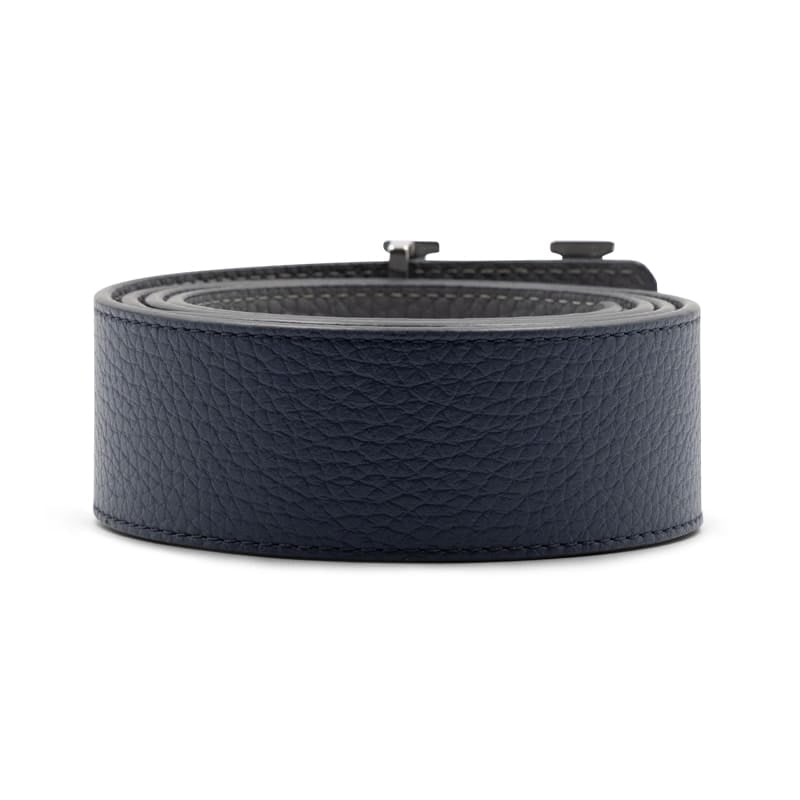 Louis Vuitton Silver LV Initials 40mm Blue / Grey Reversible Belt - Image 2