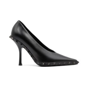 Alternative view of Valentino Black Leather Rockstud Pointed Toe 100mm Pumps