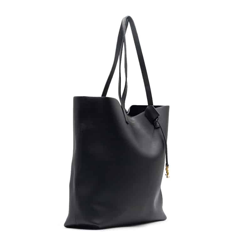 Saint Laurent Black Leather North South Tote Bag - Image 3