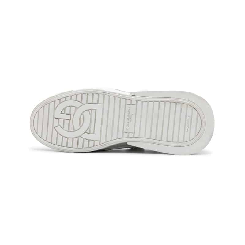 Dolce & Gabbana White Leather Portofino Low Trainers - Image 6