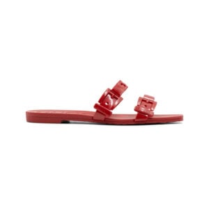 Alternative view of Gucci Tenna Burgundy Rubber Chain-link Sandals