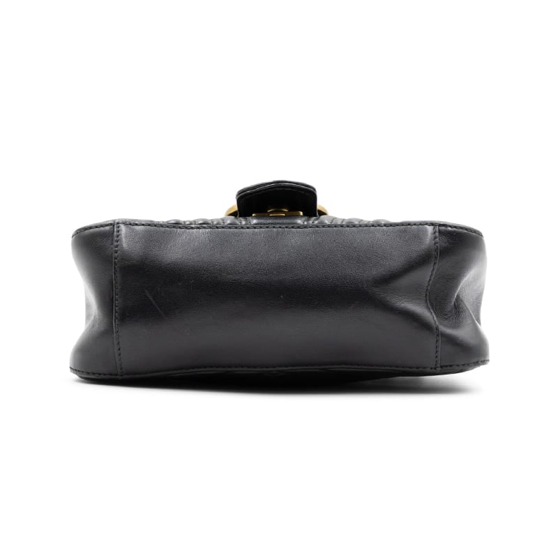 Gucci Black Matelasse GG Marmont Mini Top Handle Bag - Image 5