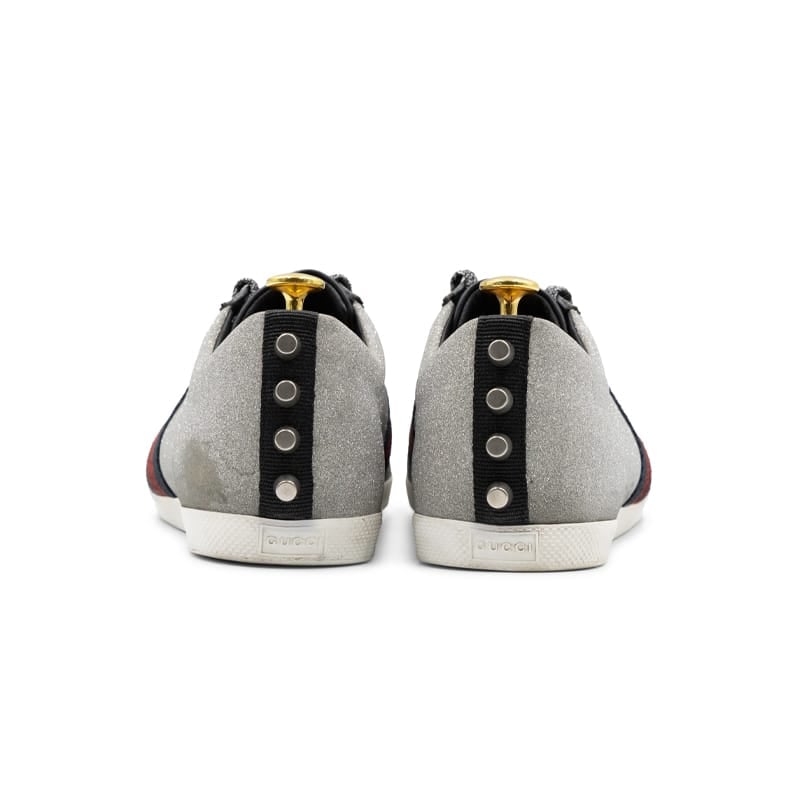 Gucci Silver Glitter Bambi Sneakers - Image 5