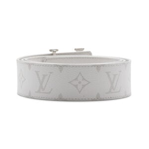 Alternative view of Louis Vuitton White Monogram Silver LV Initiales 40mm Reversible Belt
