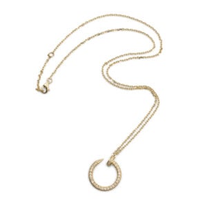 Cartier Yellow Gold Juste un Clou with Diamonds Pendant Necklace