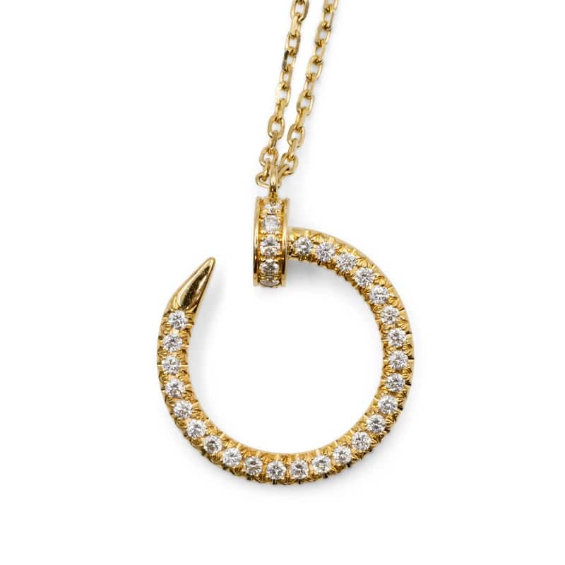 Cartier Yellow Gold Juste un Clou with Diamonds Pendant Necklace - Image 2