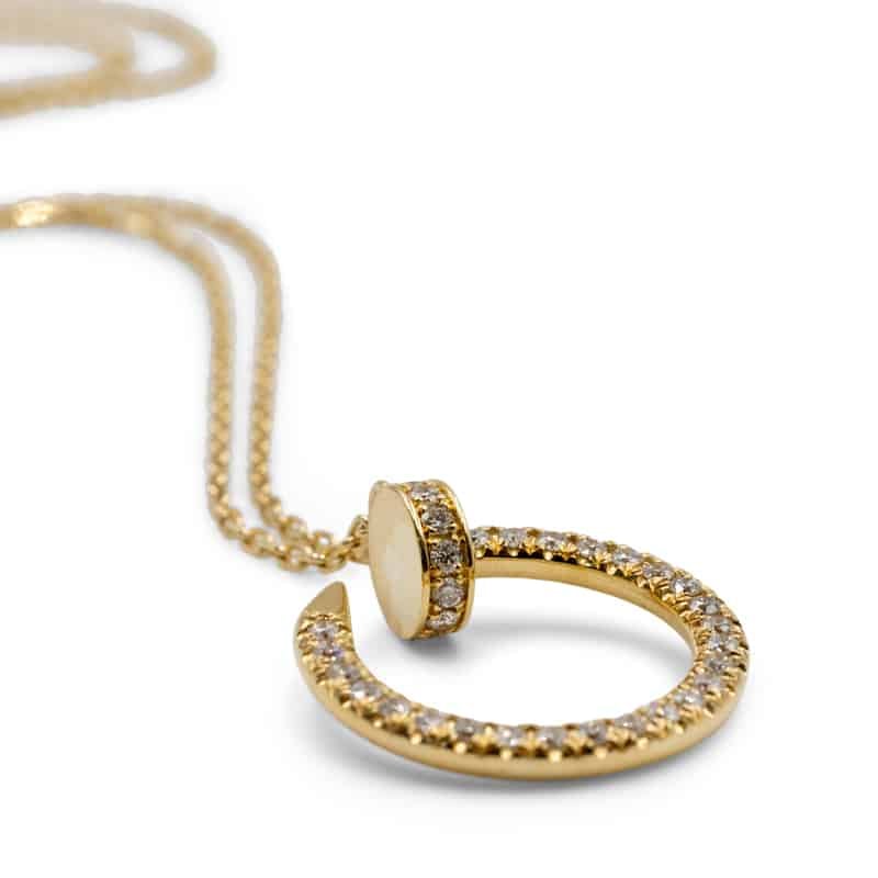 Cartier Yellow Gold Juste un Clou with Diamonds Pendant Necklace - Image 3