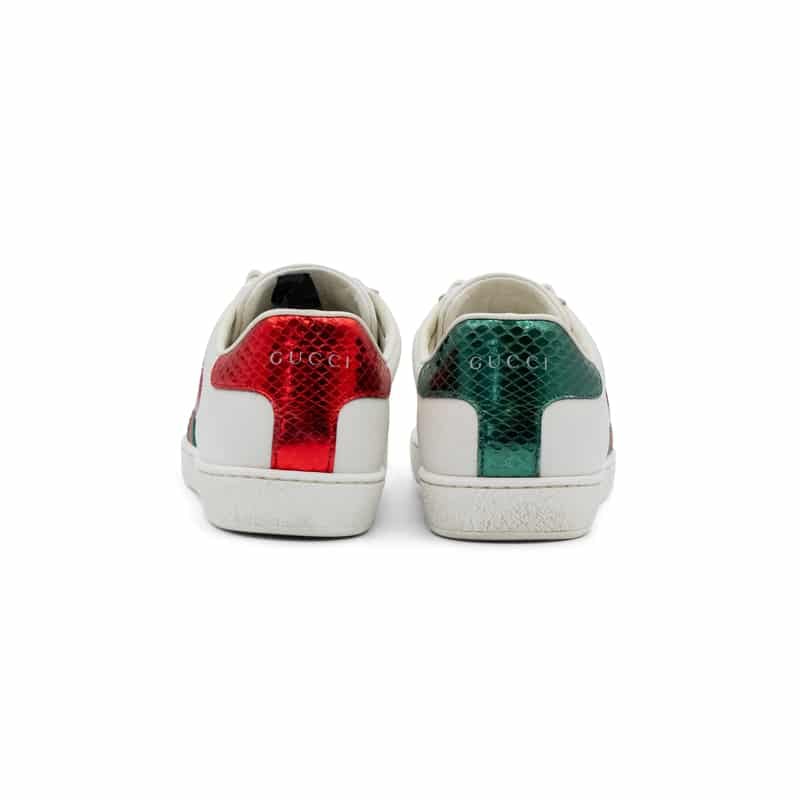Gucci Ace Low Heart Leather Sneakers - Image 5