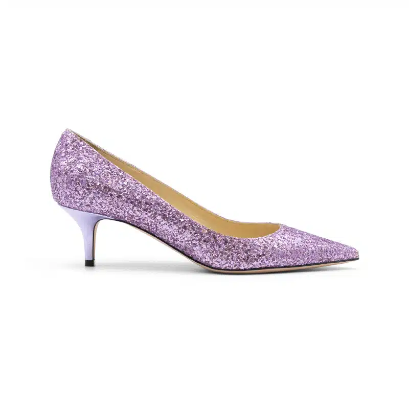 Jimmy Choo Romy 60 Violet Glitter Pumps - Image 2