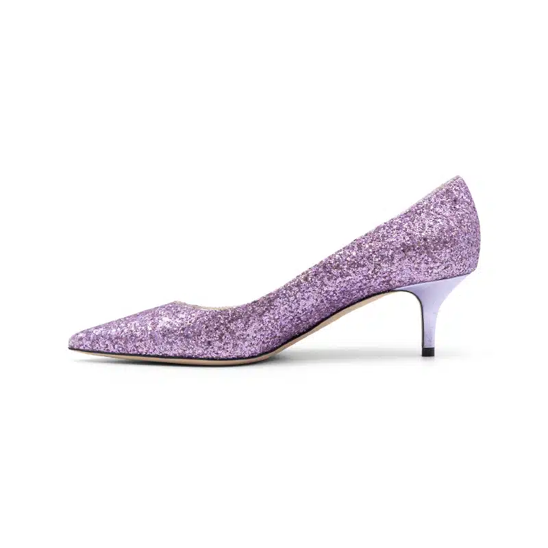Jimmy Choo Romy 60 Violet Glitter Pumps - Image 3