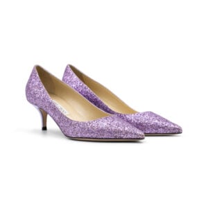 Jimmy Choo Romy 60 Violet Glitter Pumps