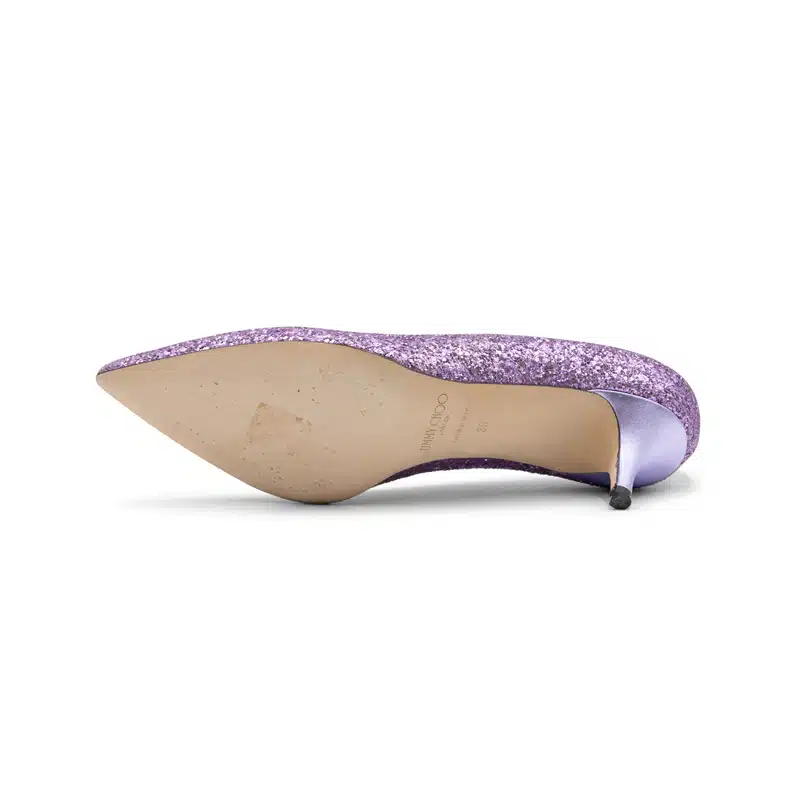 Jimmy Choo Romy 60 Violet Glitter Pumps - Image 6