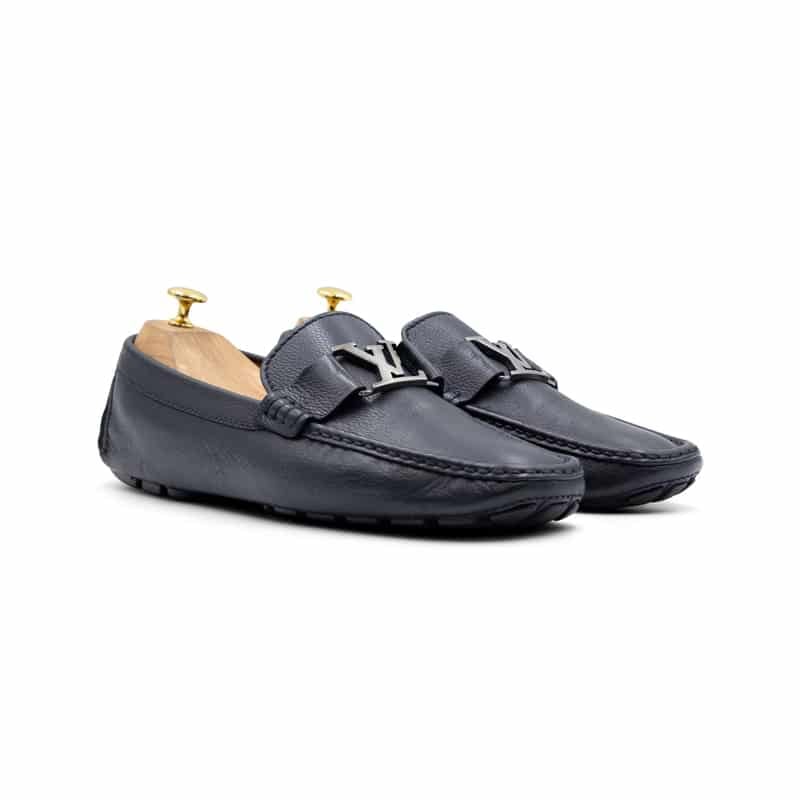 Louis Vuitton Black Leather Monte Carlo Mocassins