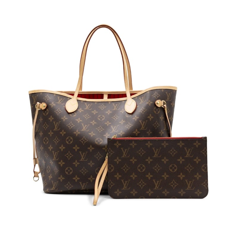 Louis Vuitton Monogram Canvas Neverfull MM + Pouch - Image 2