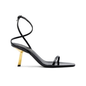Alternative view of Saint Laurent Lee 75 Black Leather Sandals