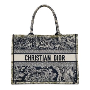 Christian Dior Toile De Jouy Reverse Embroidery Book Tote